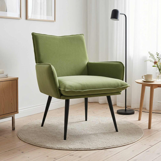 Armchair Light Green Velvet