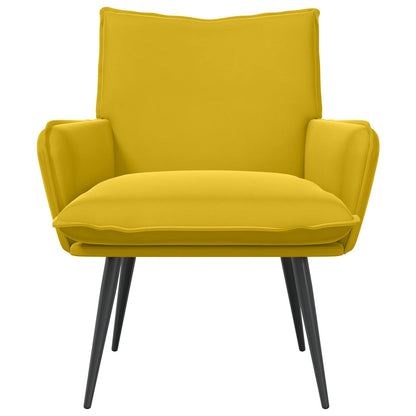 Armchair Yellow Velvet