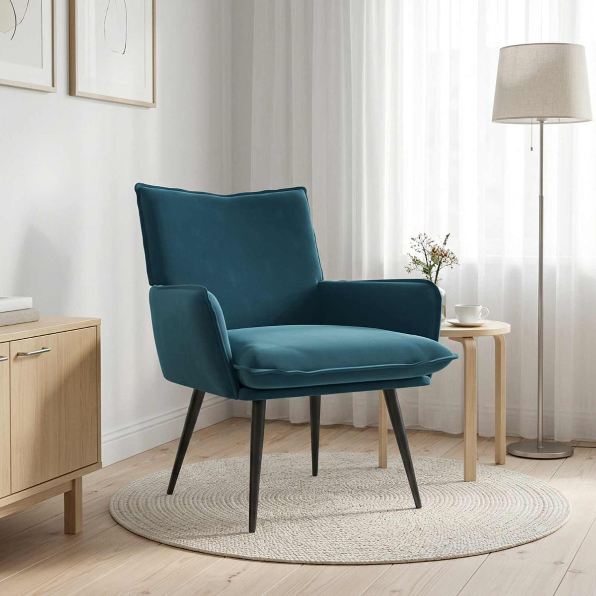 Armchair Blue Velvet