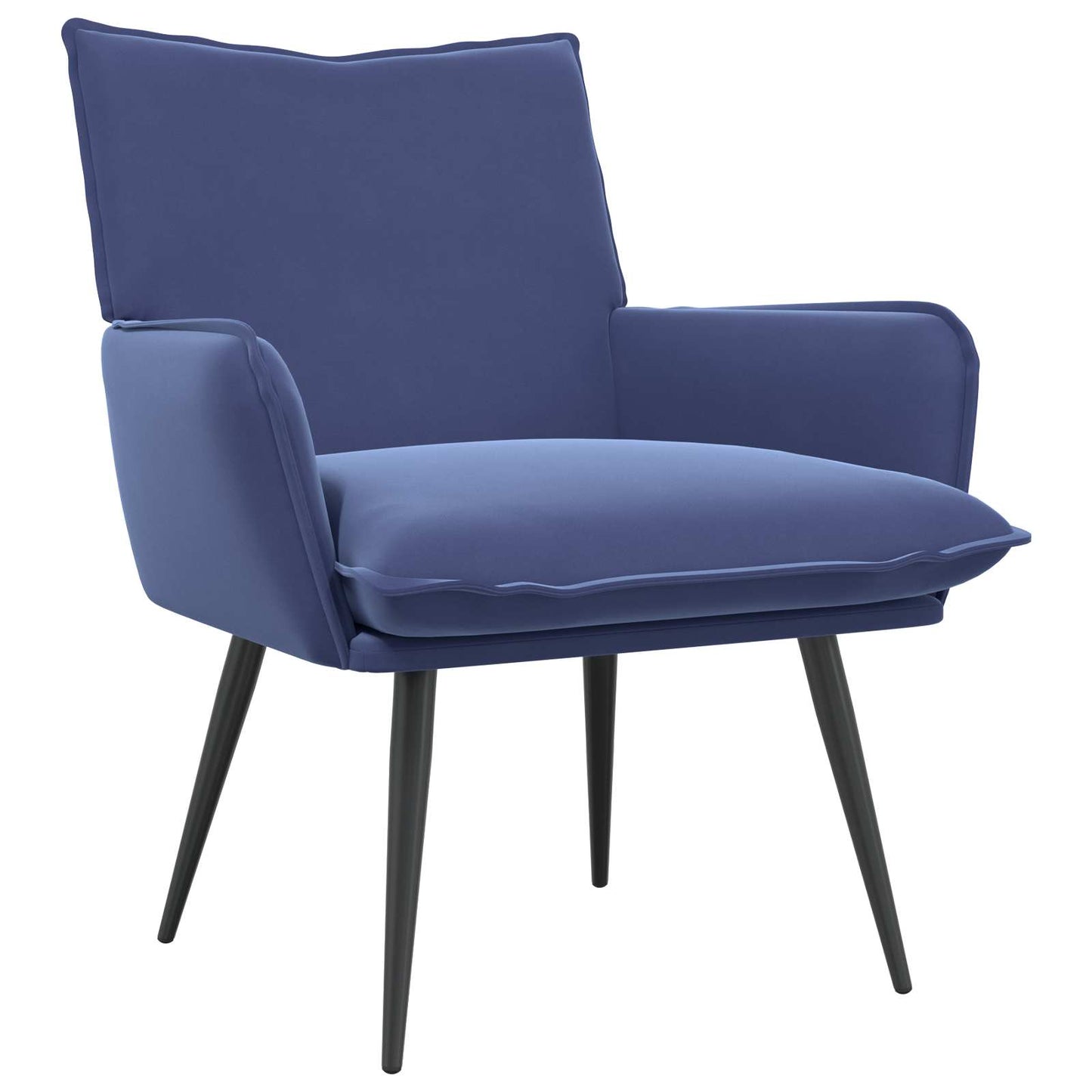 Armchair Police Blue Velvet