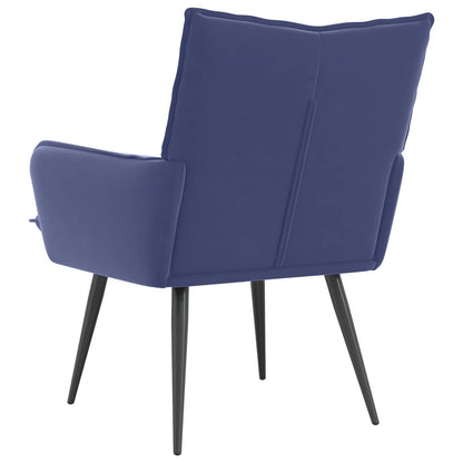 Armchair Police Blue Velvet
