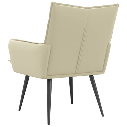 Armchair Cream Faux Leather