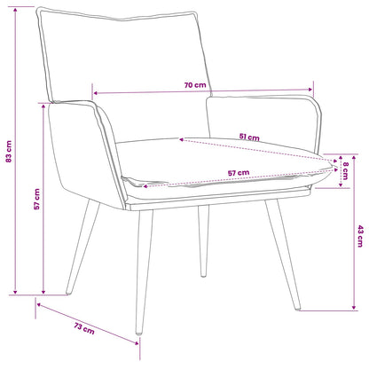 Armchair Cream Faux Leather