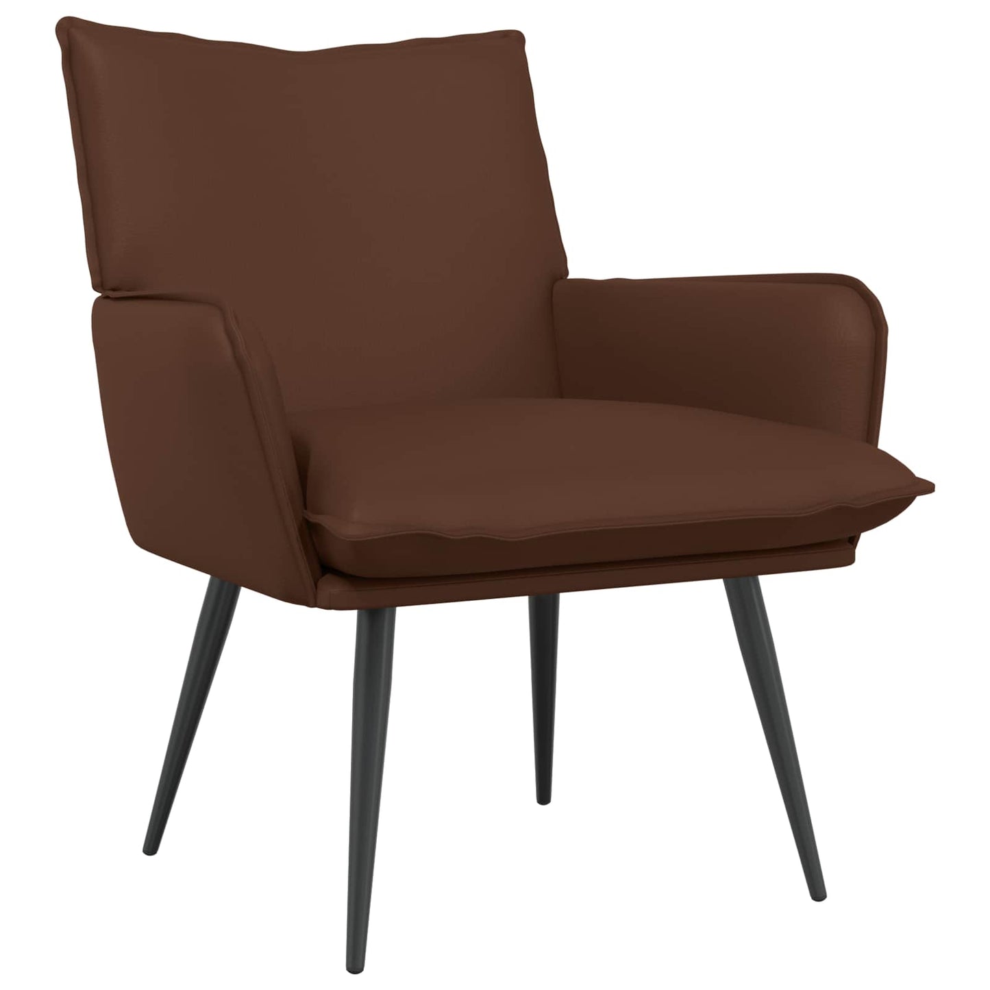 Armchair Brown Faux Leather