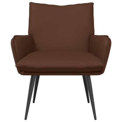 Armchair Brown Faux Leather