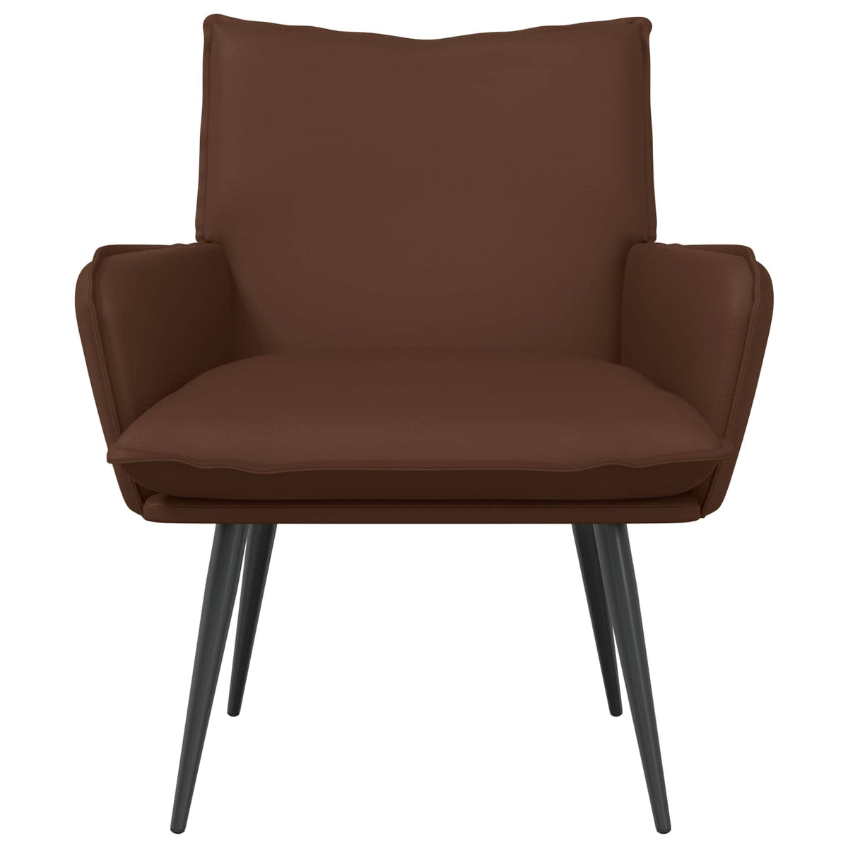 Armchair Brown Faux Leather