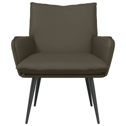 Armchair Grey Faux Leather