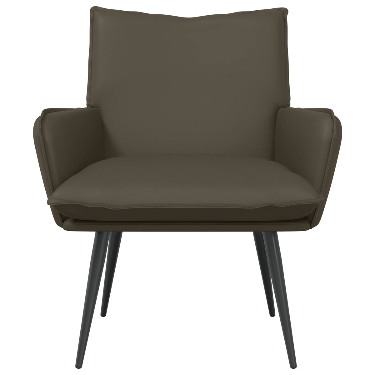 Armchair Grey Faux Leather