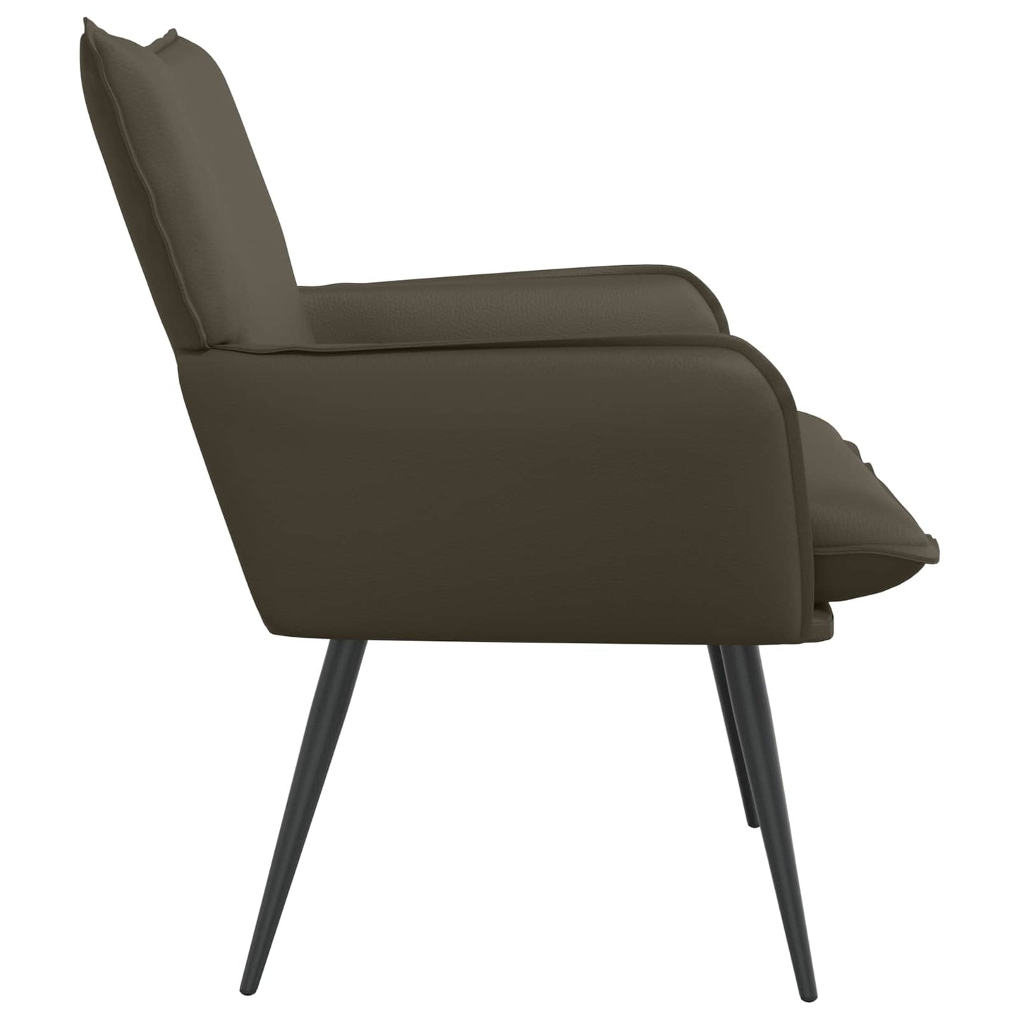 Armchair Grey Faux Leather