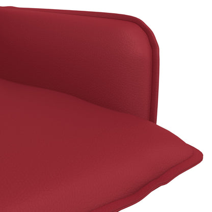 Armchair Wine Red Faux Leather
