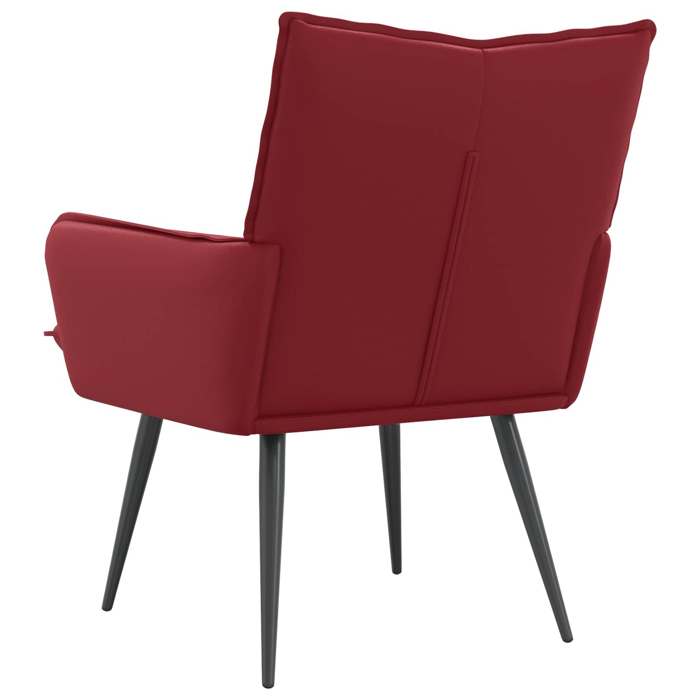 Armchair Wine Red Faux Leather
