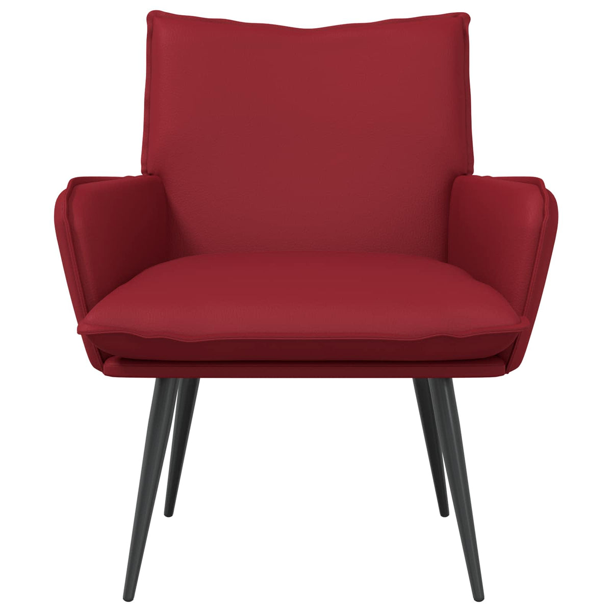 Armchair Wine Red Faux Leather