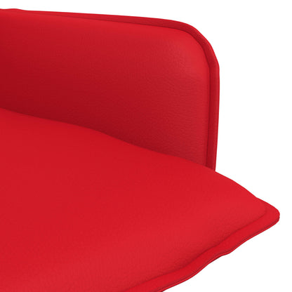 Armchair Red Faux Leather