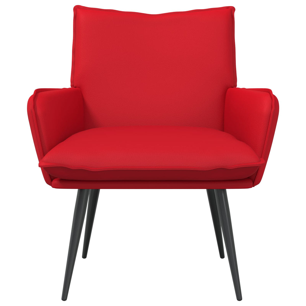 Armchair Red Faux Leather