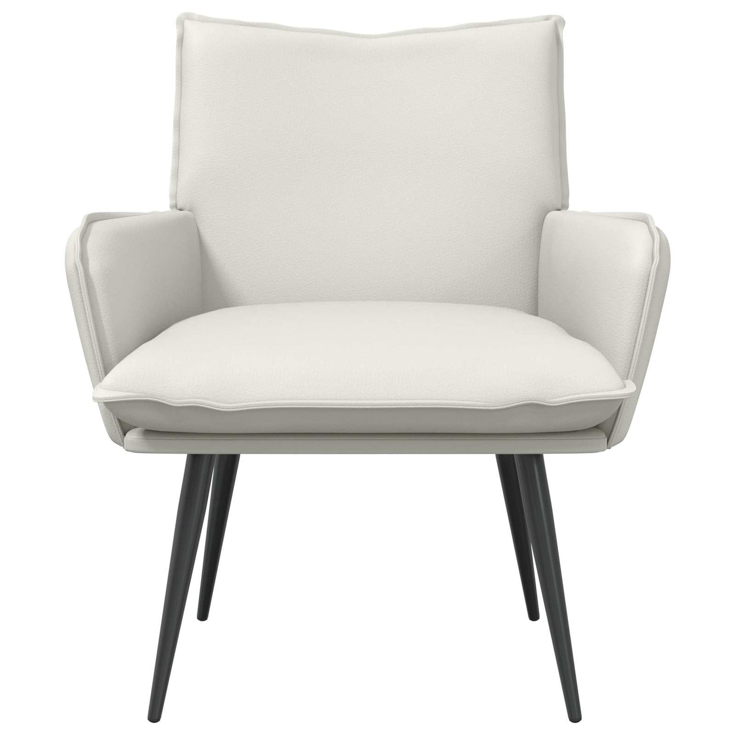 Armchair White Faux Leather