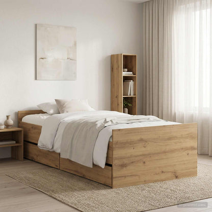 Bed Frame Artisan Oak 100 x 200 cm Engineered Wood