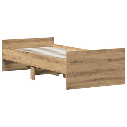 Bed Frame Artisan Oak 100 x 200 cm Engineered Wood