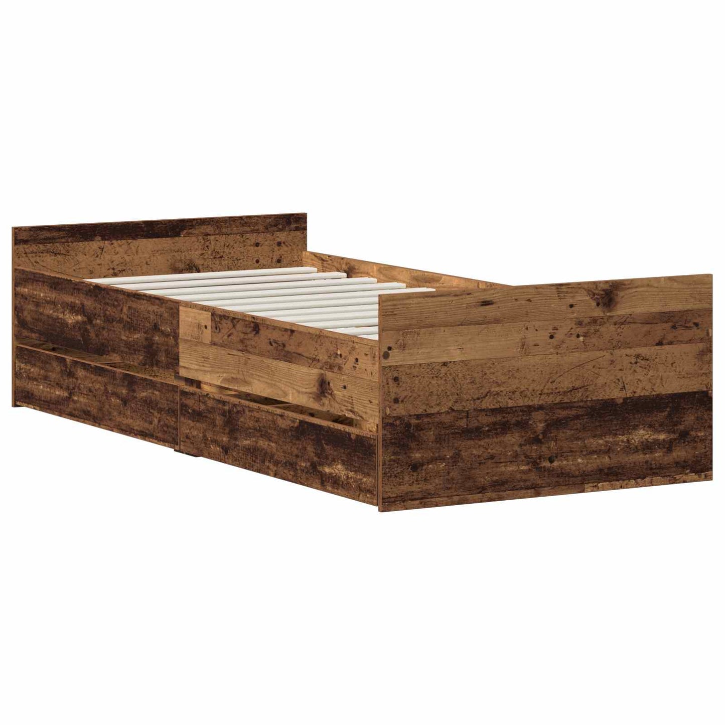 Bed Frame Old Wood 90 x 200 cm Engineered Wood