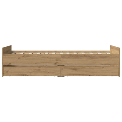 Bed Frame Artisan Oak 90 x 200 cm Engineered Wood