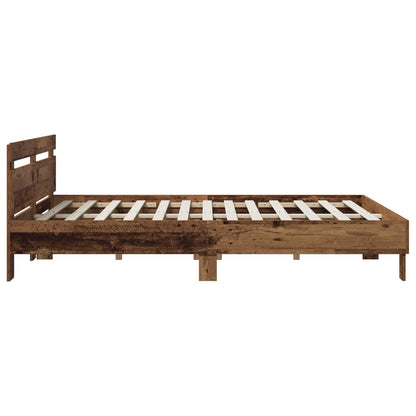Bed Frame Old Wood 140 x 190 cm Engineered Wood