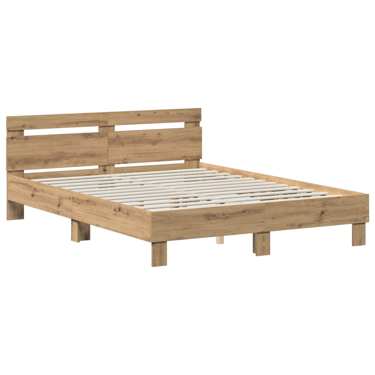 Bed Frame Artisan Oak 140 x 190 cm Engineered Wood