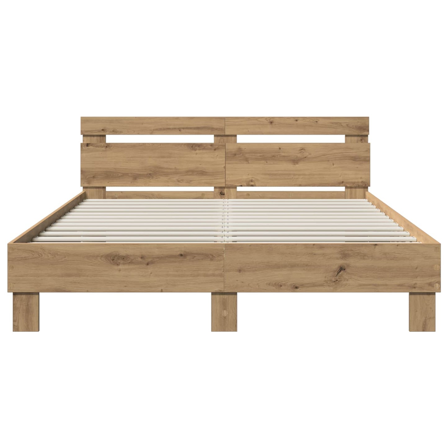 Bed Frame Artisan Oak 140 x 190 cm Engineered Wood