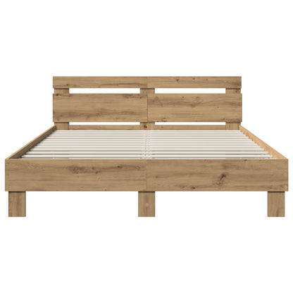 Bed Frame Artisan Oak 140 x 190 cm Engineered Wood