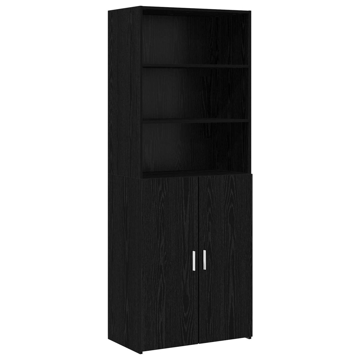 Highboard Black Oak 70 x 42.5 x 185 cm Engineered Wood