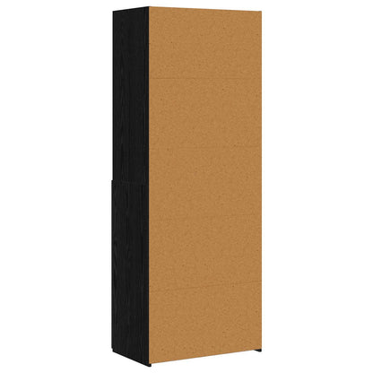 Highboard Black Oak 70 x 42.5 x 185 cm Engineered Wood