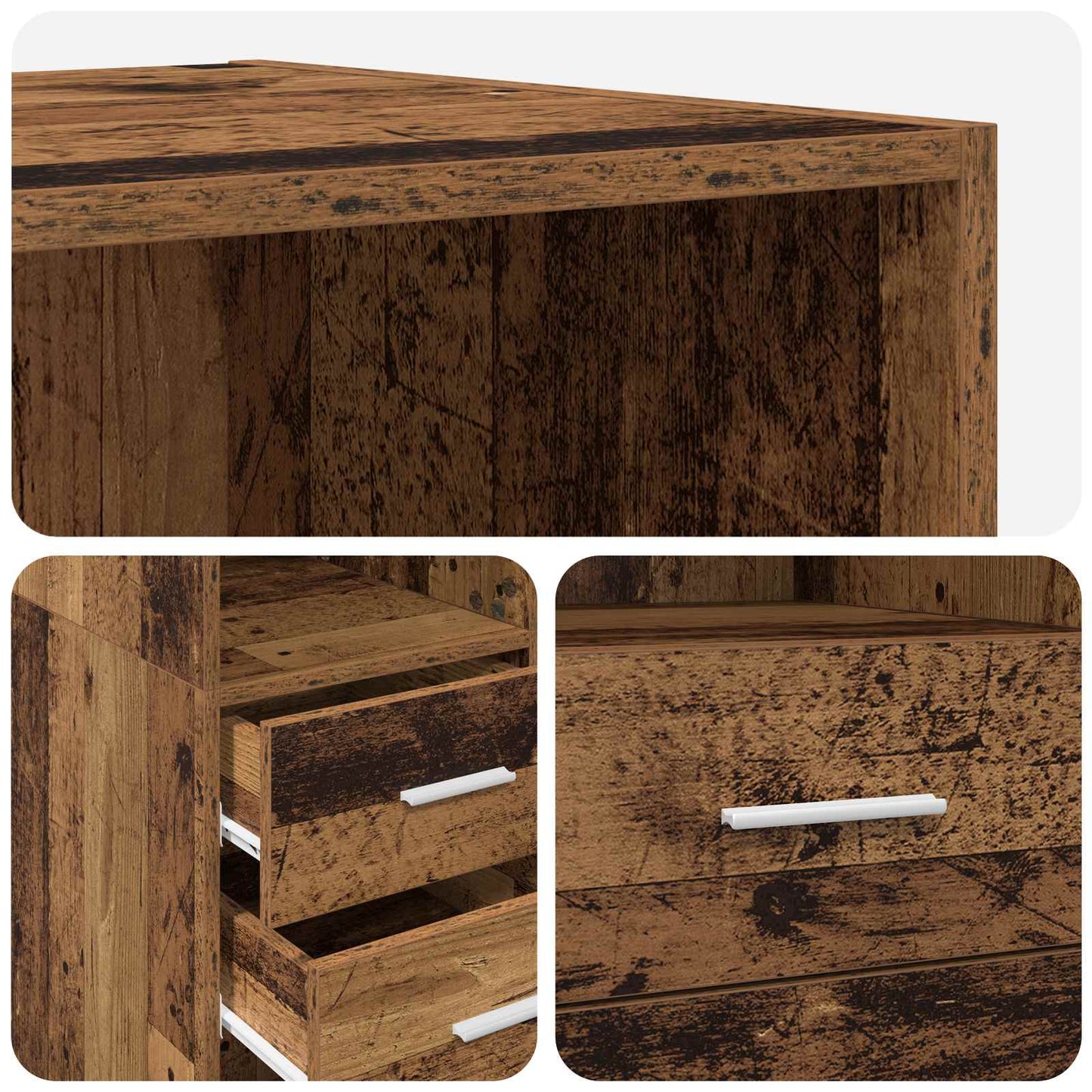 Bookcase Old wood 30 x 42.4 x 185.2 cm