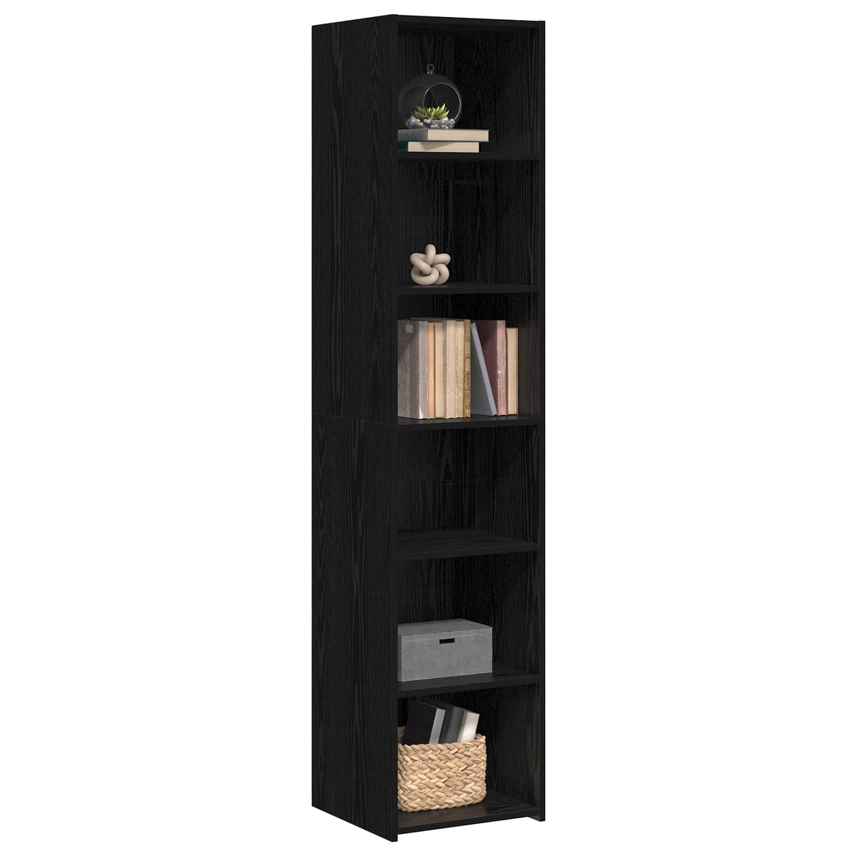 Sideboard Black Oak 40 x 41 x 185 cm Engineered Wood
