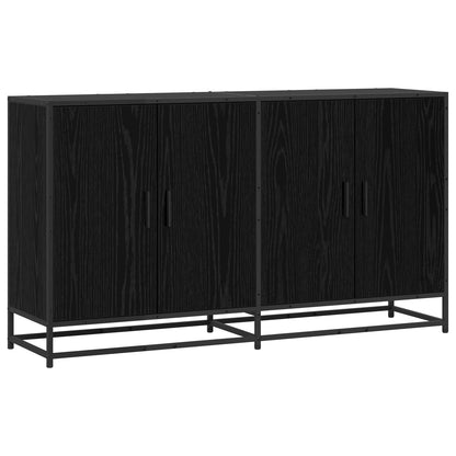 Sideboard Black Oak 134 x 35 x 76 cm Engineered Wood