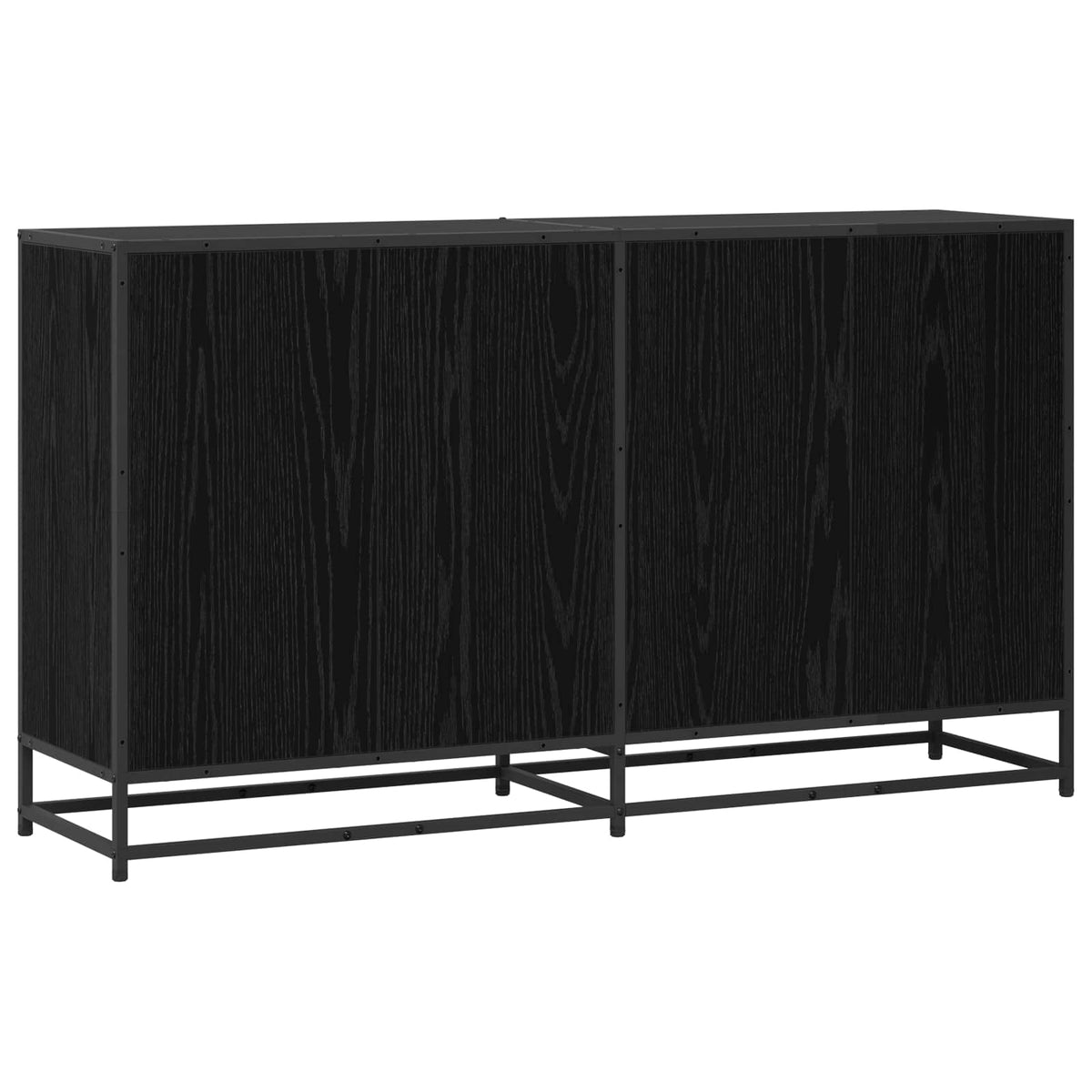Sideboard Black Oak 134 x 35 x 76 cm Engineered Wood