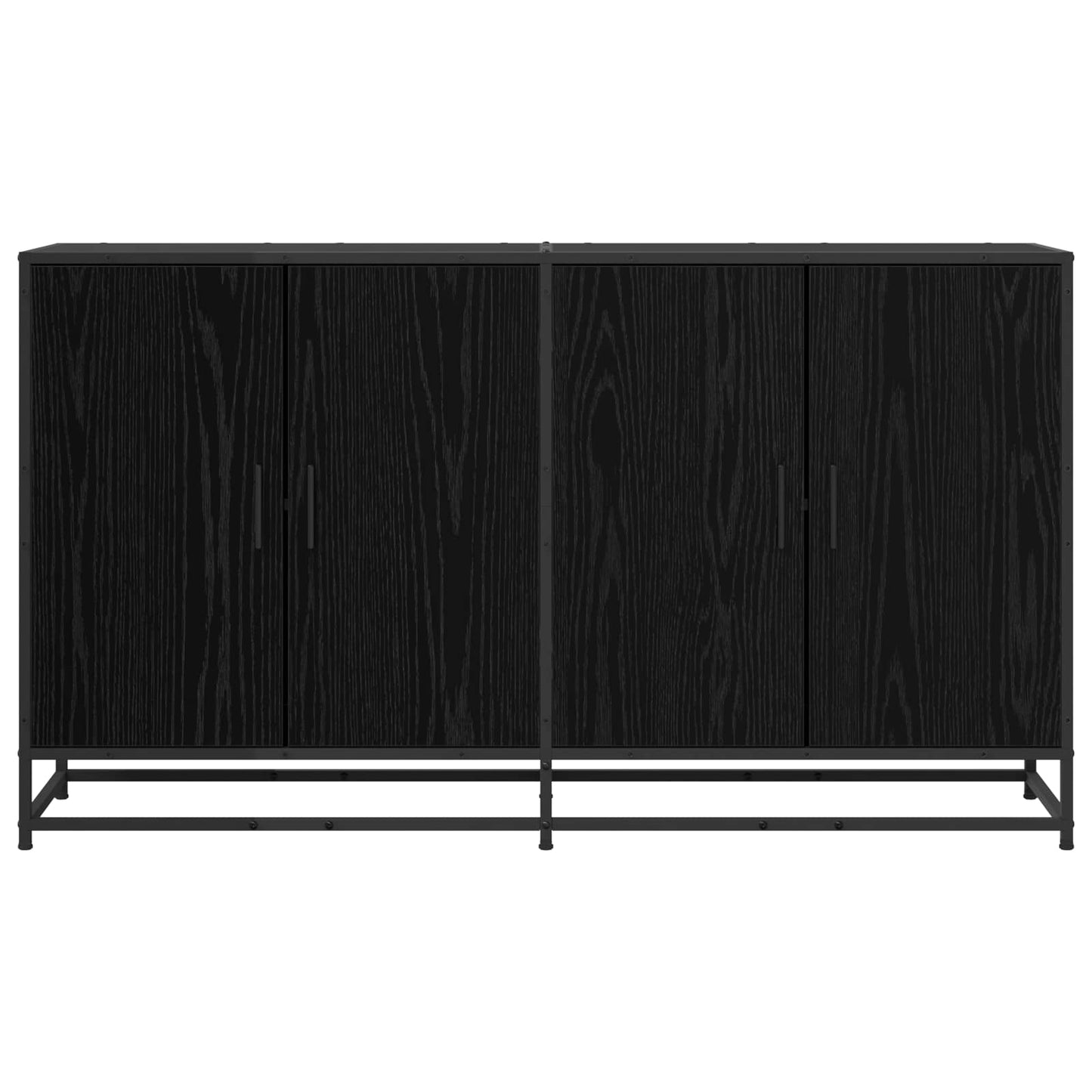 Sideboard Black Oak 134 x 35 x 76 cm Engineered Wood