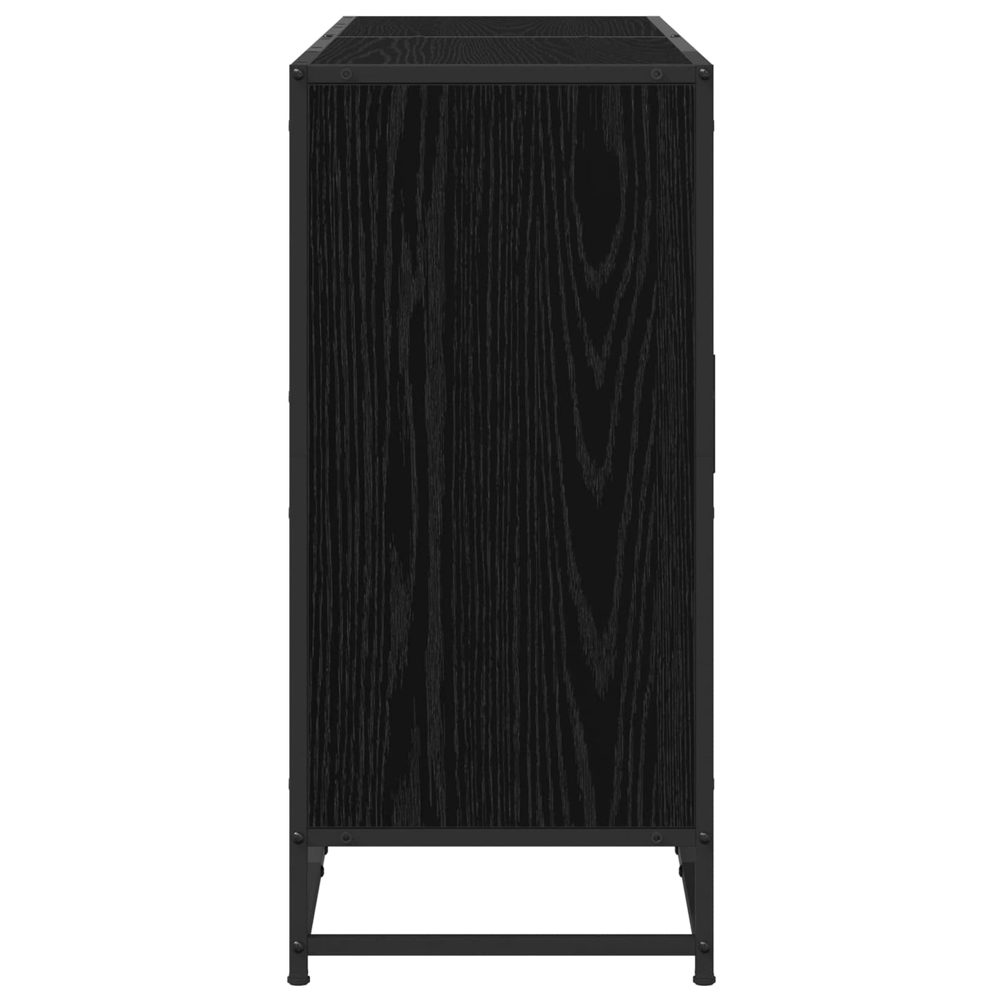Sideboard Black Oak 134 x 35 x 76 cm Engineered Wood