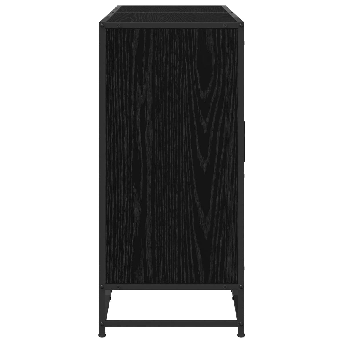 Sideboard Black Oak 134 x 35 x 76 cm Engineered Wood