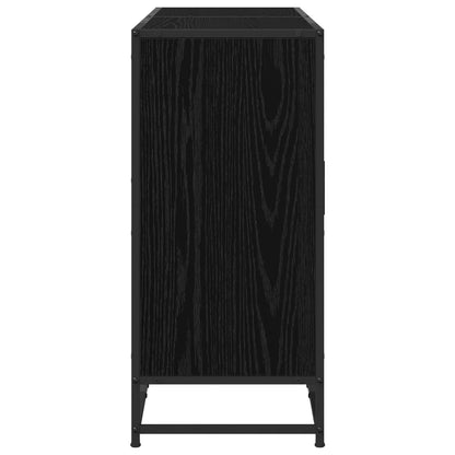 Sideboard Black Oak 134 x 35 x 76 cm Engineered Wood