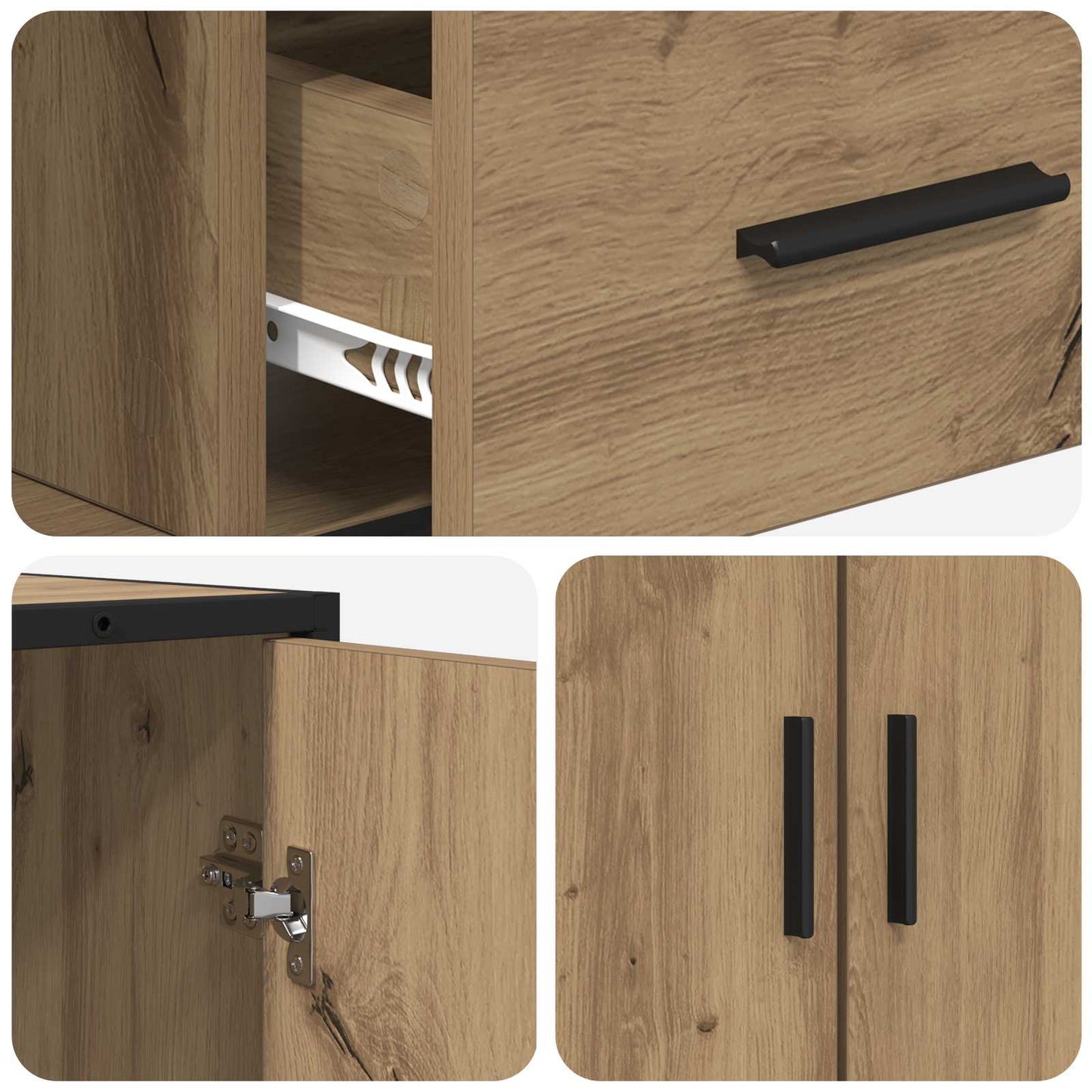 Sideboard Artisan Oak 92 x 35 x 76 cm Engineered Wood