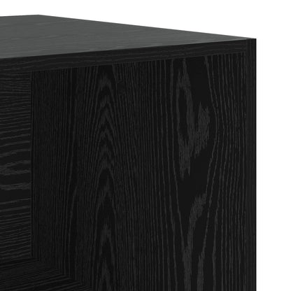 Wardrobe with Shelf Black oak 100 x 50 x 200 cm Engineered Wood