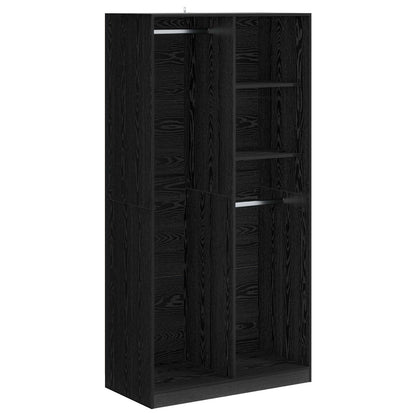 Wardrobe with Shelf Black oak 100 x 50 x 200 cm Engineered Wood