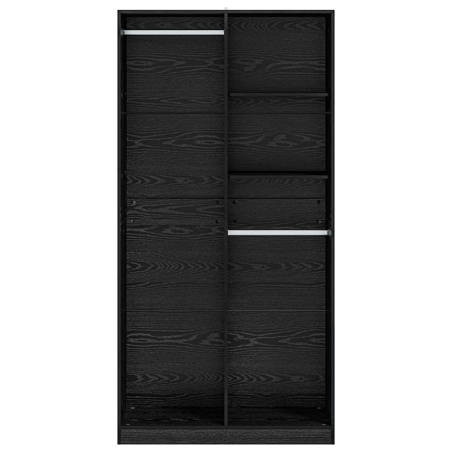 Wardrobe with Shelf Black oak 100 x 50 x 200 cm Engineered Wood