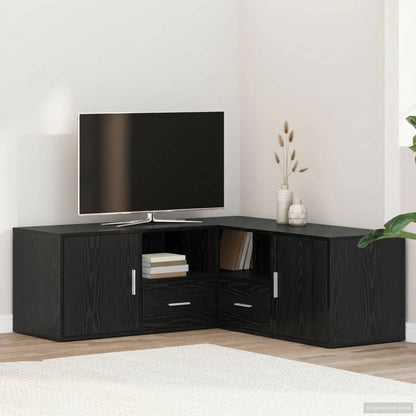 Corner Cabinet Black Oak 200 x 40 x 45 cm Engineered Wood