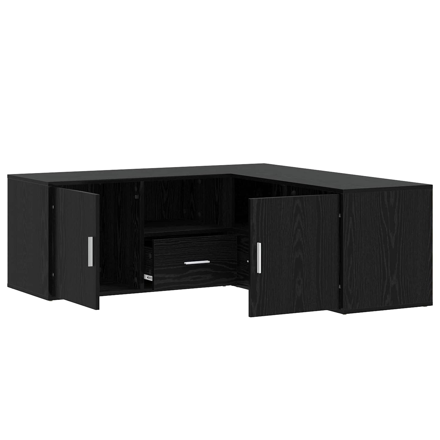Corner Cabinet Black Oak 200 x 40 x 45 cm Engineered Wood