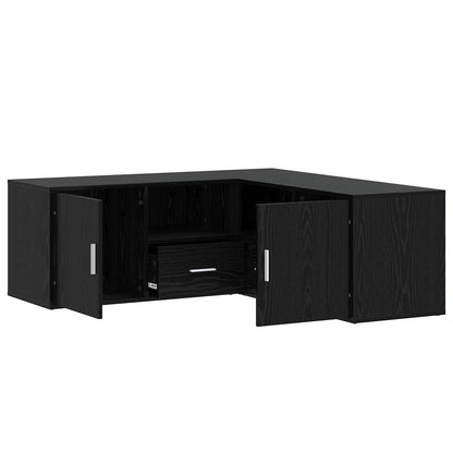 Corner Cabinet Black Oak 200 x 40 x 45 cm Engineered Wood