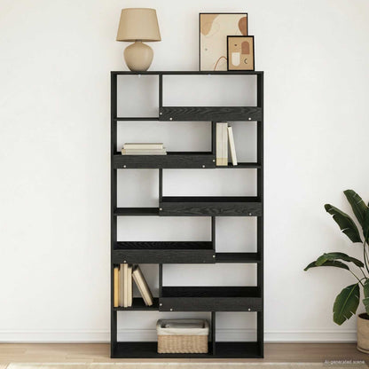 Book Shelf Black oak 100 x 33 x 156.5 cm Engineered Wood