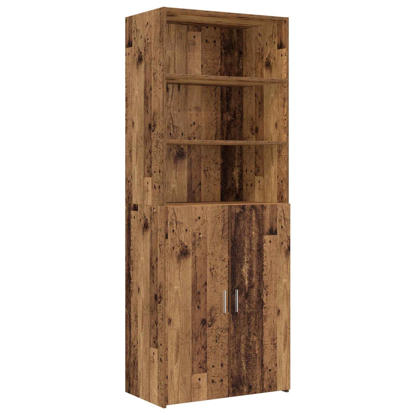 Storage Cabinet with Shelves Old Wood 70 x 42.5 x 225 cm