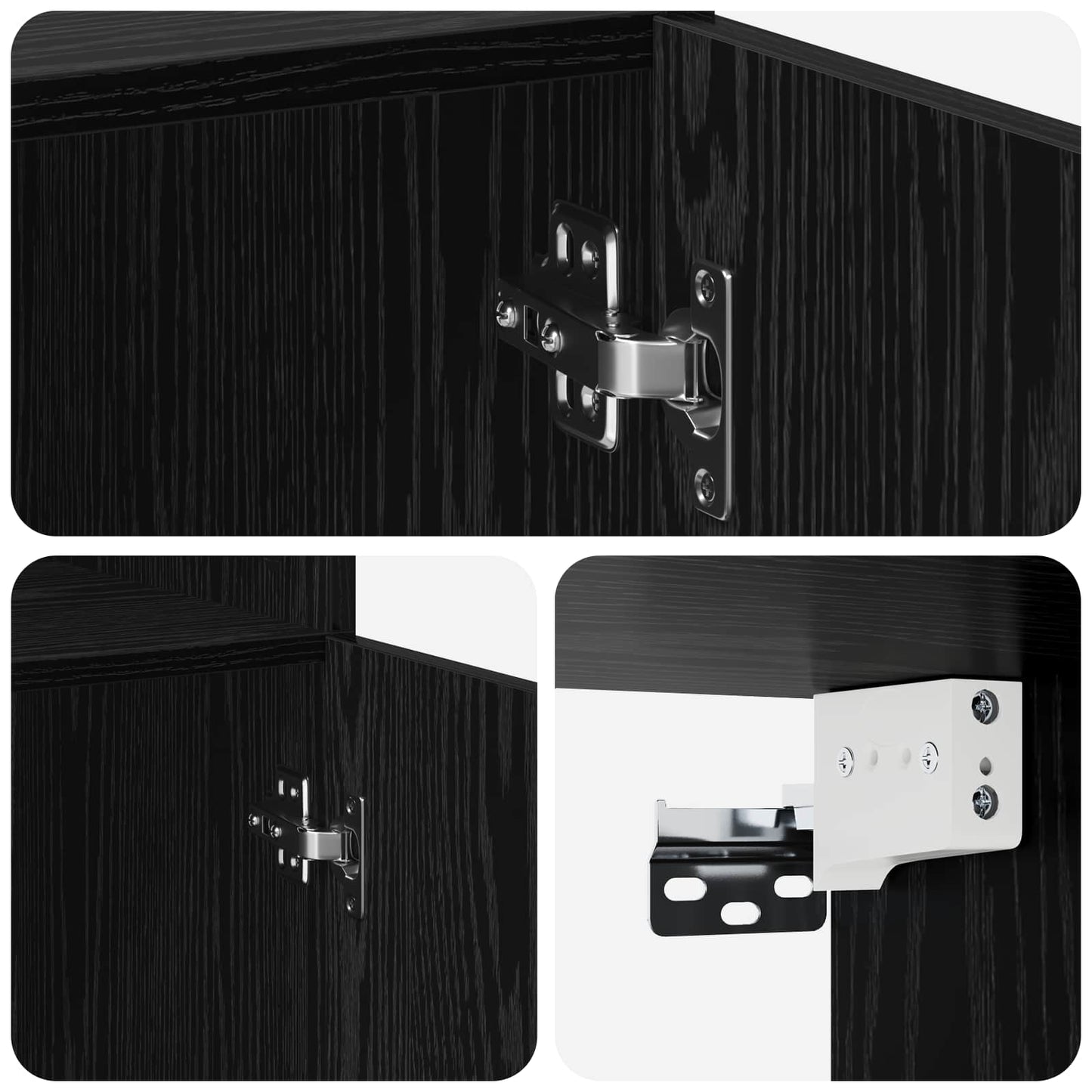 Storage Cabinet with Shelves Black Oak 70 x 42.5 x 225 cm