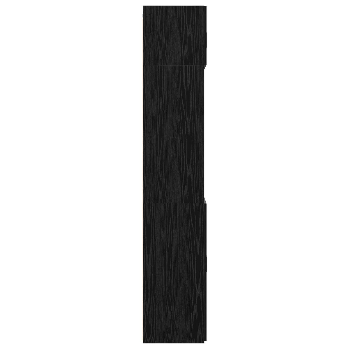 Storage Cabinet with Shelves Black Oak 70 x 42.5 x 225 cm