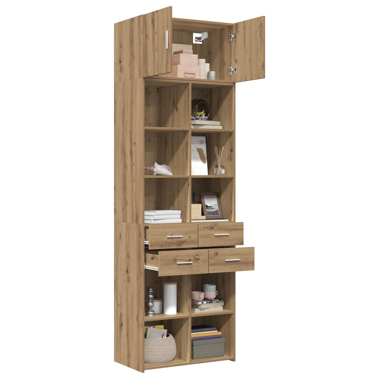 Storage Cabinet with Shelves Artisan Oak 70 x 42.5 x 225 cm