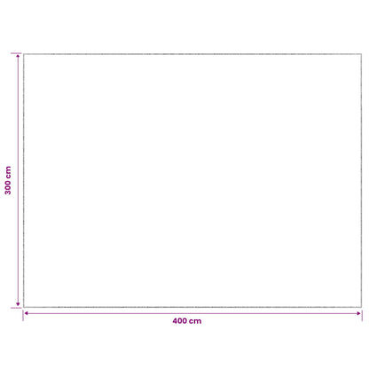 Rug Cream 300 x 400 cm 100% Polyester 3 mm Washable